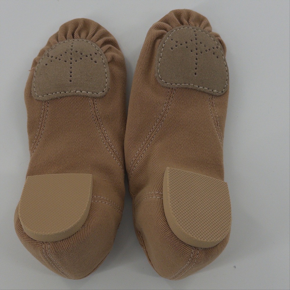 Capezio EOS PP17C Kids Canvas Jazz Shoes Caramel Tan Size 1.5 M Slip On Dance - Picture 5 of 9